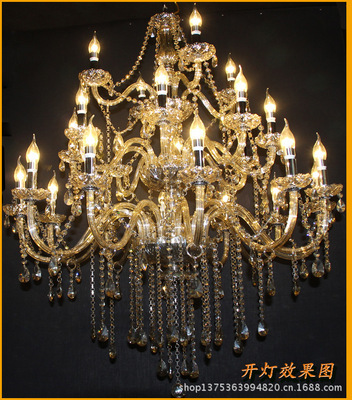 【批發(fā)歐式蠟燭水晶吊燈干邑色餐廳客廳臥室水晶吊燈廠家低價(jià)跑量】?jī)r(jià)格,廠家,圖片,吊燈,中山市古鎮(zhèn)嘉和水晶玻璃店-